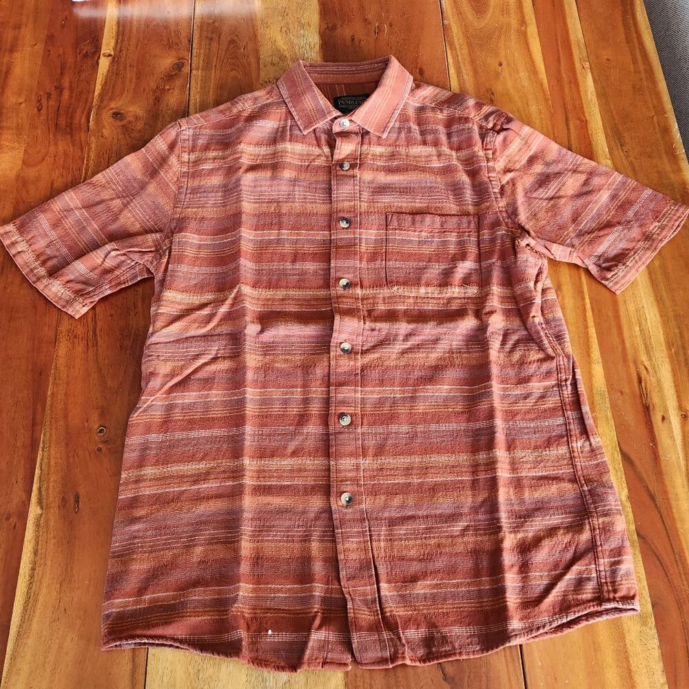 Pendleton Fitted Short-Sleeve Button-Up Shirt - M… - image 1